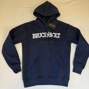 Bruce Bolt Navy Hoodie Youth XL NWT Logo Pullover Sweatshirt
